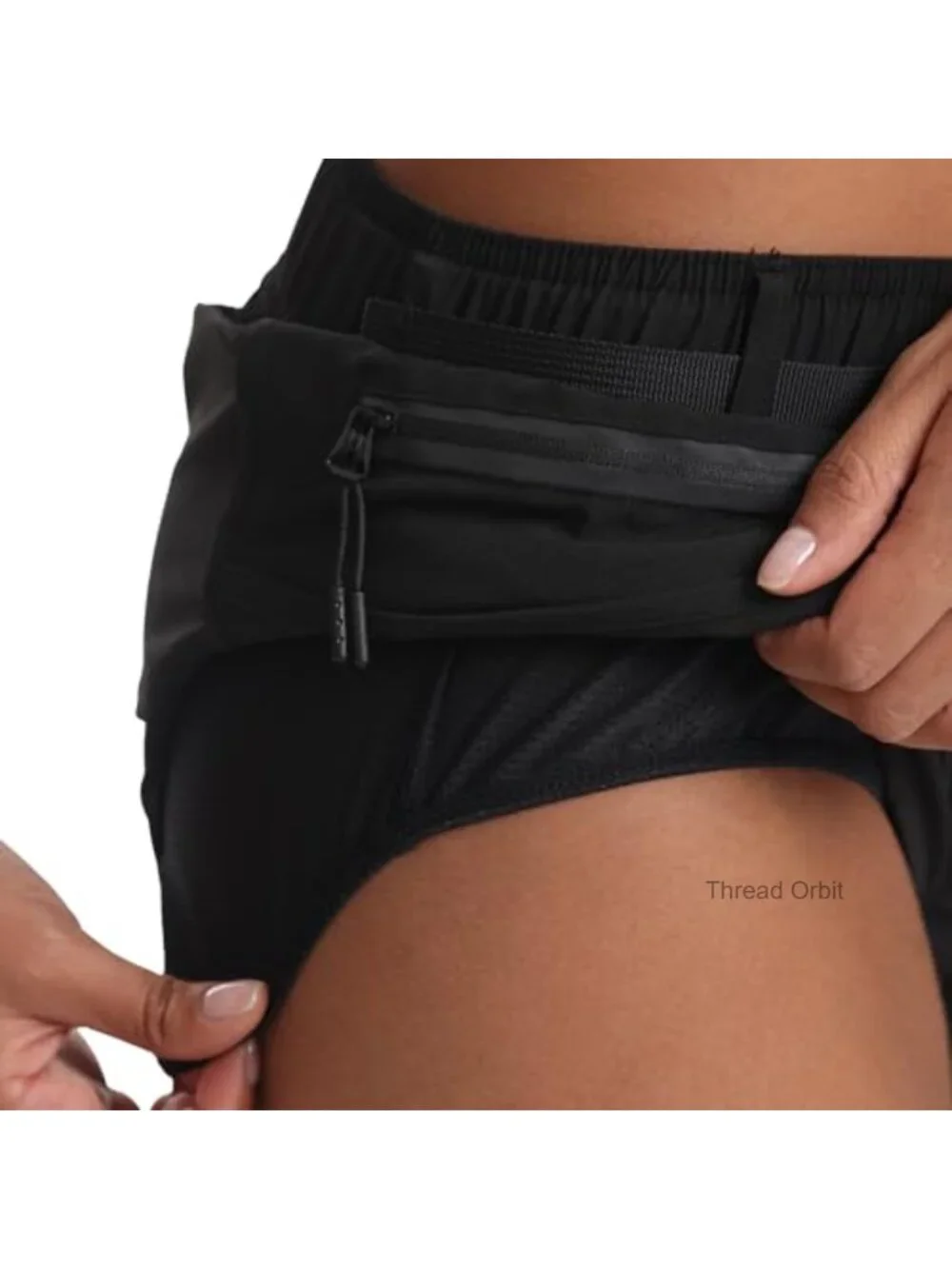 Women's Quick-Dry Hiking Shorts with Liner, 3 Pockets, Adjustable Belted Fit